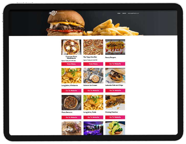 Digital Code Media Web Application Development screenshot of D2u