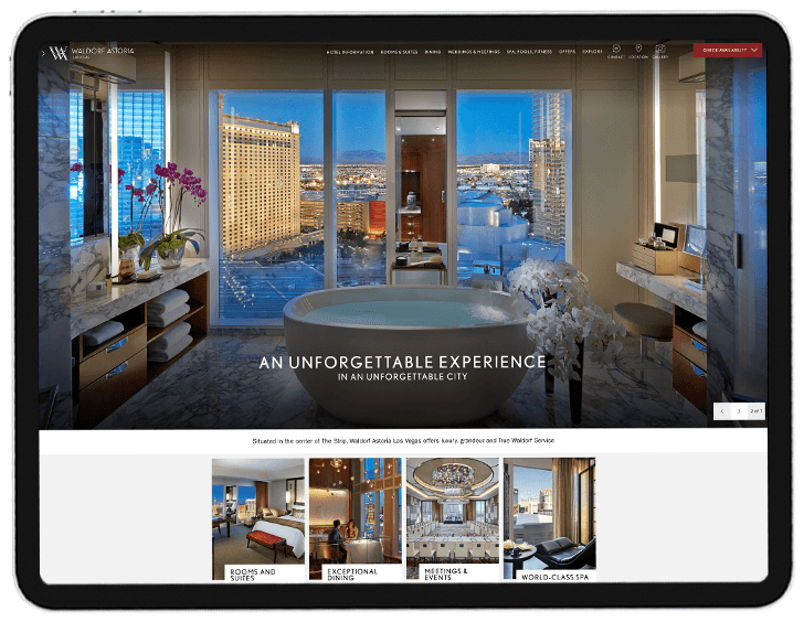 Digital Code Media Website Development screenshot of Walforf Astoria